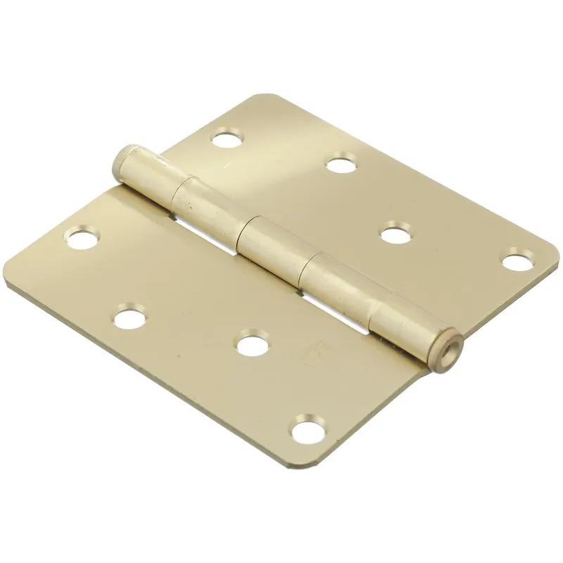 Ace 4 Inch Satin Brass Residential Door Hinge With Security Stud