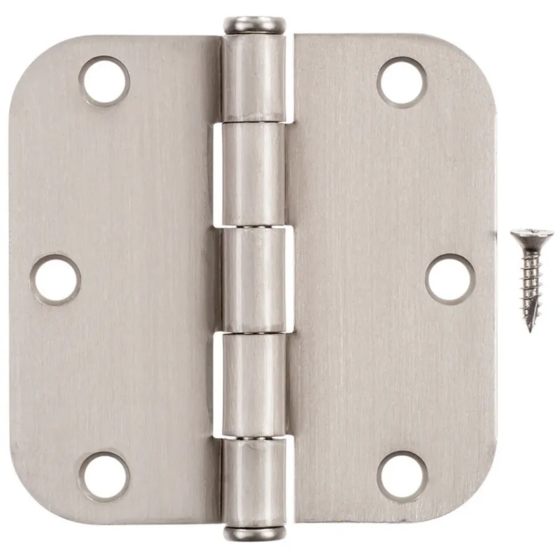 Hampton 3-1/2 In. L Satin Nickel Residential Door Hinge 12 Pk