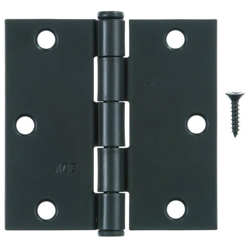 Ace 3-1/2 In. L Black Residential Door Hinge 3 Pk - Total Qty 1
