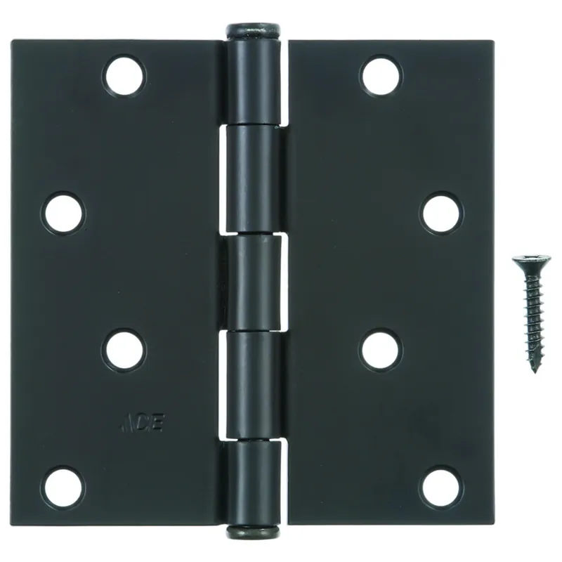 Ace 4 In. L Black Residential Door Hinge 3 Pk - Total Qty 1