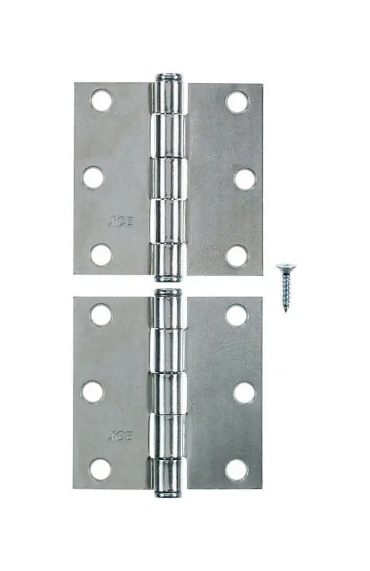 Ace 3 In. L Zinc-Plated Steel Broad Hinge 2 Pk