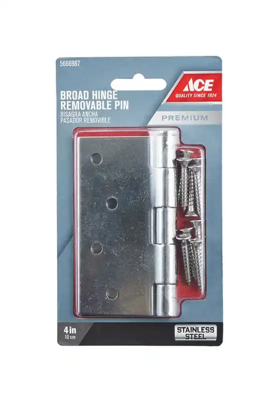 Ace 4 In. L Stainless Steel Stainless Steel Door Hinge 1 Pk