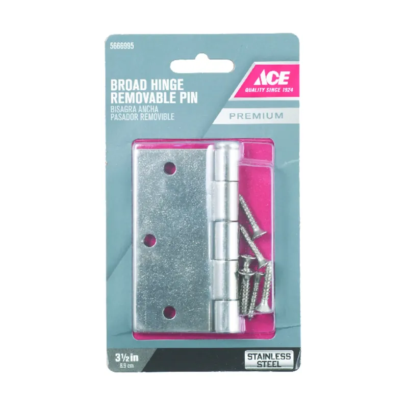 Ace 3-1/2 In. L Stainless Steel Stainless Steel Door Hinge 1 Pk