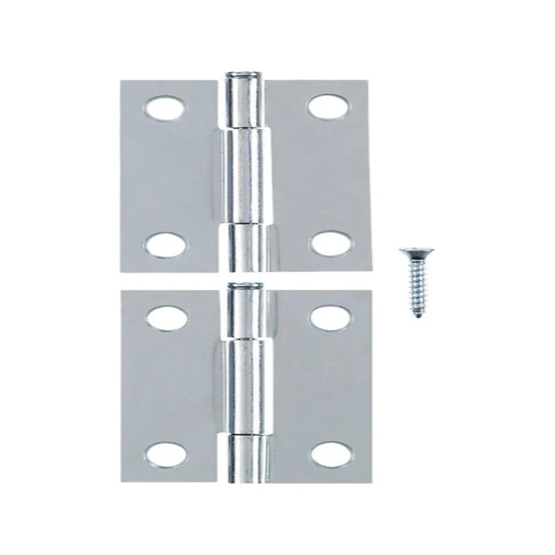 Ace 2.75 In. W X 2 In. L Chrome Steel Narrow Hinge 2 Pk