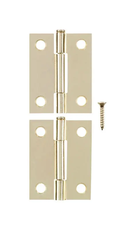 Ace 2.75 In. W X 2 In. L Bright Brass Brass Narrow Hinge 2 Pk