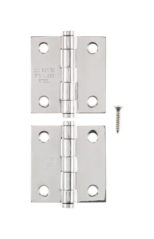 Ace 1.1 In. W X 2 In. L Stainless Steel Narrow Hinge 2 Pk