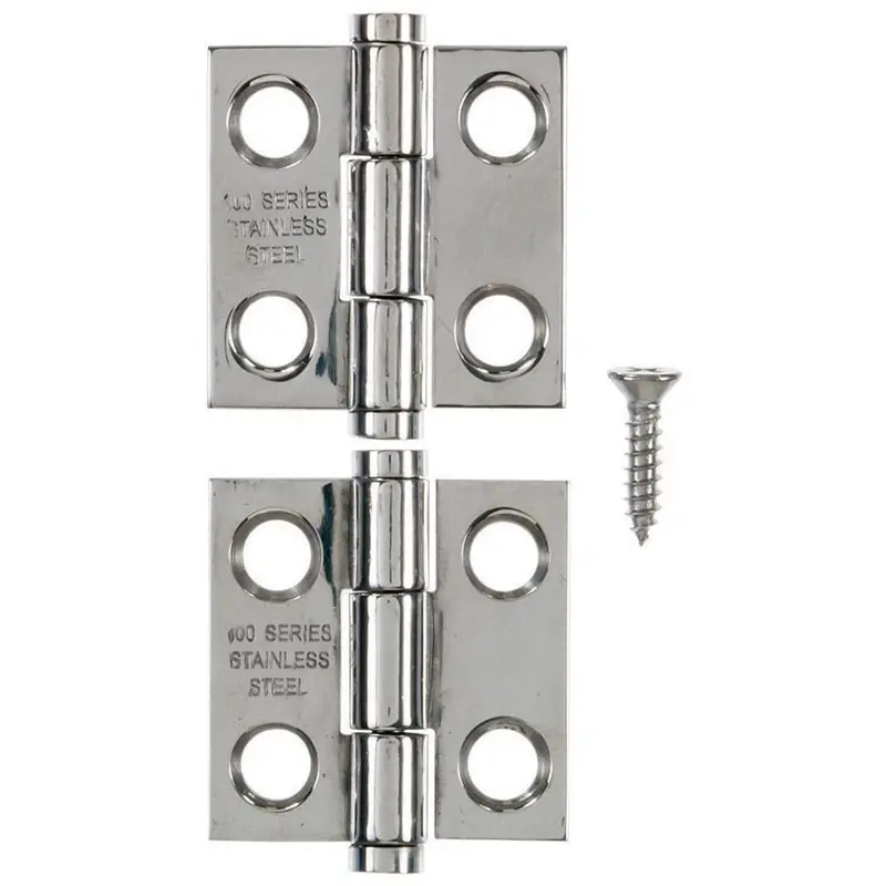Ace .9 In. W X 1 In. L Stainless Steel Narrow Hinge 2 Pk
