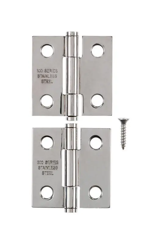 Ace .95 In. W X 1-1/2 In. L Stainless Steel Narrow Hinge 2 Pk