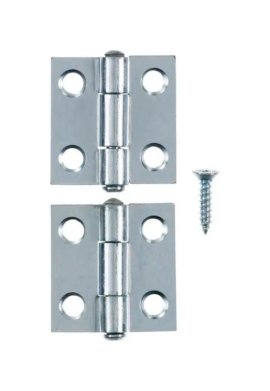 Ace 2.75 In. W X 1 In. L Chrome Steel Narrow Hinge 2 Pk