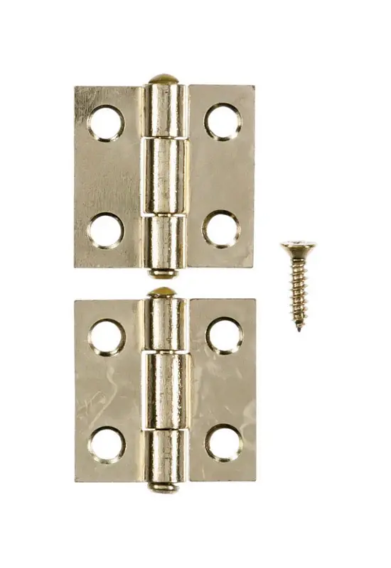 Ace 2.75 In. W X 1 In. L Bright Brass Steel Narrow Hinge 2 Pk