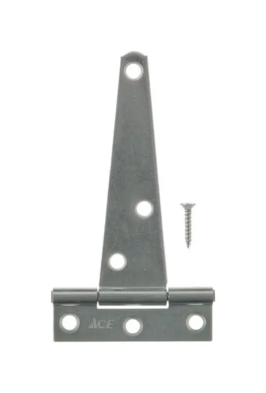 Ace 4 In. L Zinc-Plated Steel Light Duty T Hinge 2 Pk