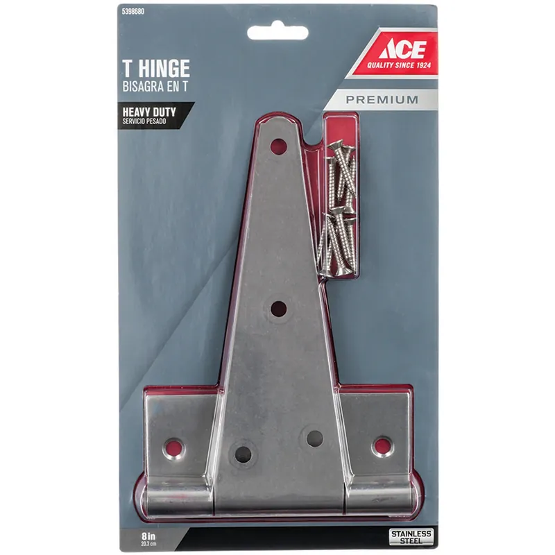 Ace 8 In. L Stainless Steel Metal Heavy Duty T Hinge 1 Pk