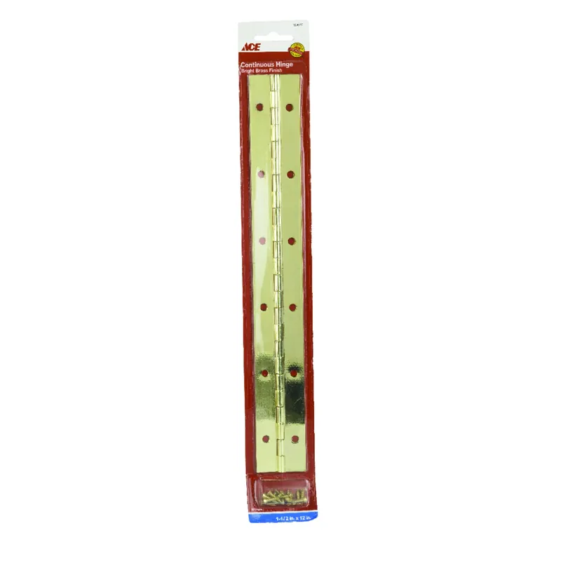 Ace 1-1/2 In. W X 12 In. L Bright Brass Steel Continuous Hinge 1