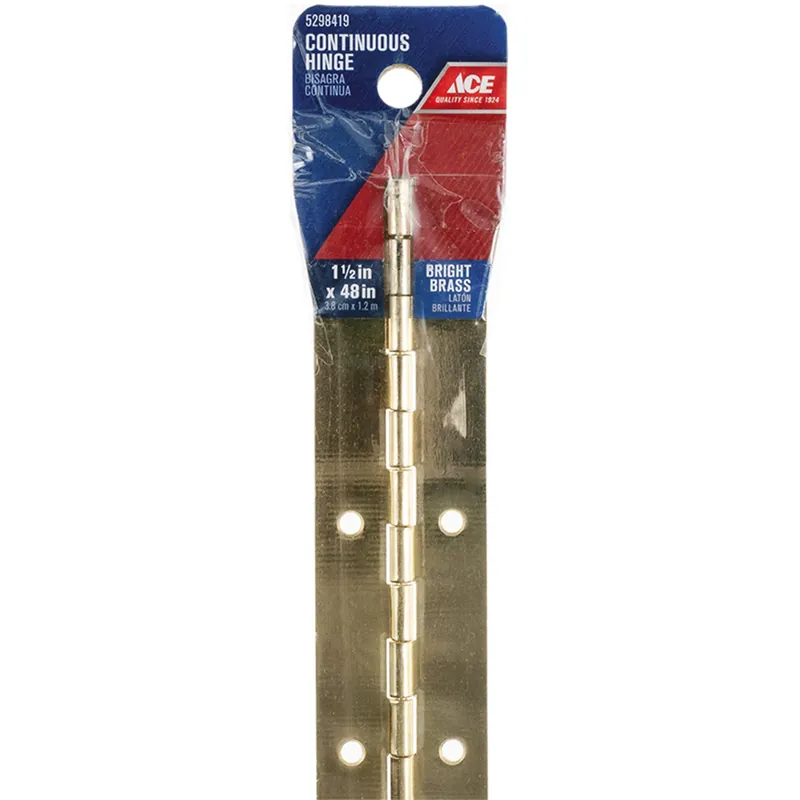 Ace 1-1/2 In. W X 48 In. L Bright Brass Brass Continuous Hinge 1