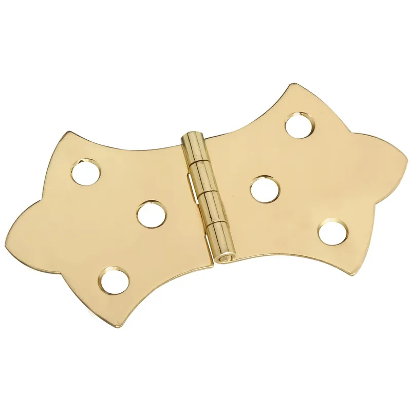 National Hardware 3-1/16 In. W X 1-11/16 In. L Solid Brass Gold Steel Decorative Hinge 1 Pk
