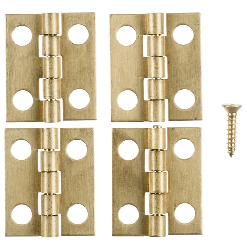 Ace 5/8 In. W X 3/4 In. L Polished Brass Brass Narrow Hinge 4 Pk