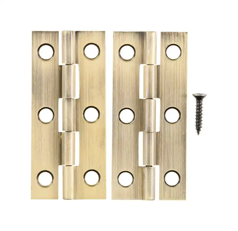 Ace 2.75 In. W X 2-1/2 In. L Antique Brass Brass Narrow Hinge 2 Pk