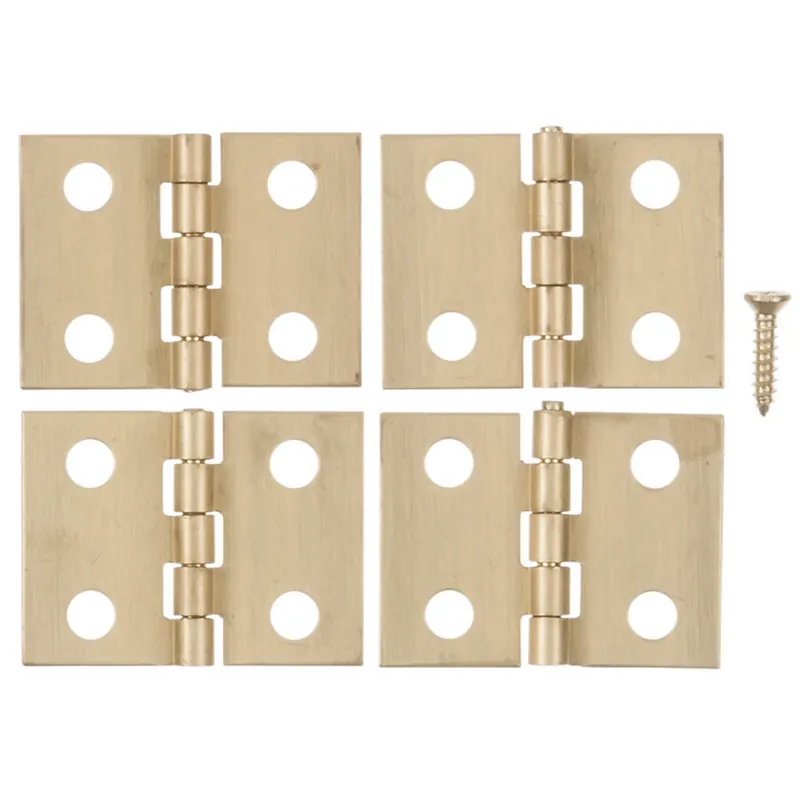 Ace 1 In. W X 3/4 In. L Polished Brass Brass Broad Hinge 4 Pk