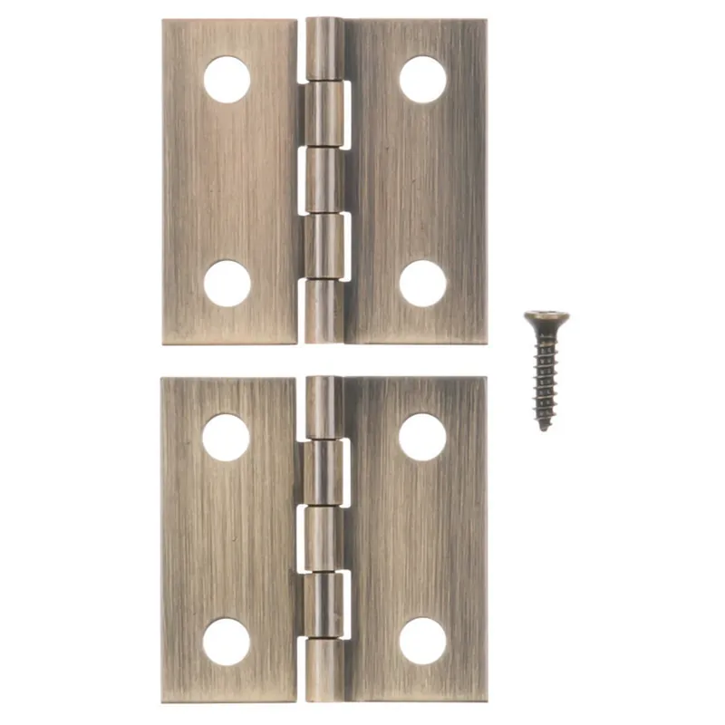 Ace 1 In. W X 1 In. L Antique Brass Brass Broad Hinge 2 Pk