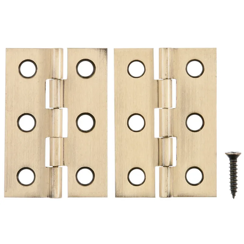 Ace 2 In. W X 1-3/8 In. L Antique Brass Brass Broad Hinge 2 Pk