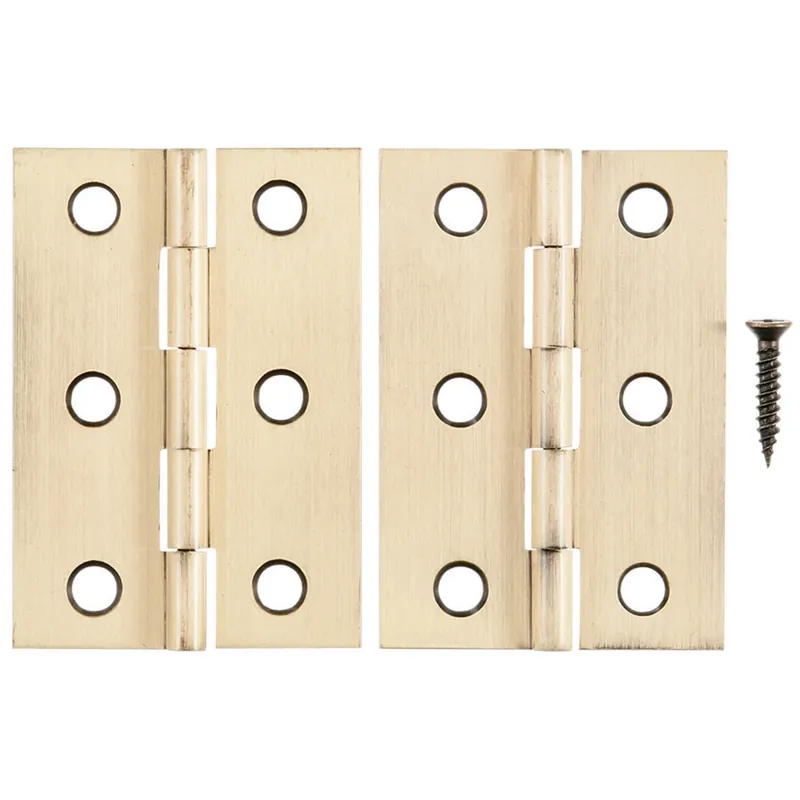 Ace 2-1/2 In. L Antique Brass Brass Broad Hinge 2 Pk