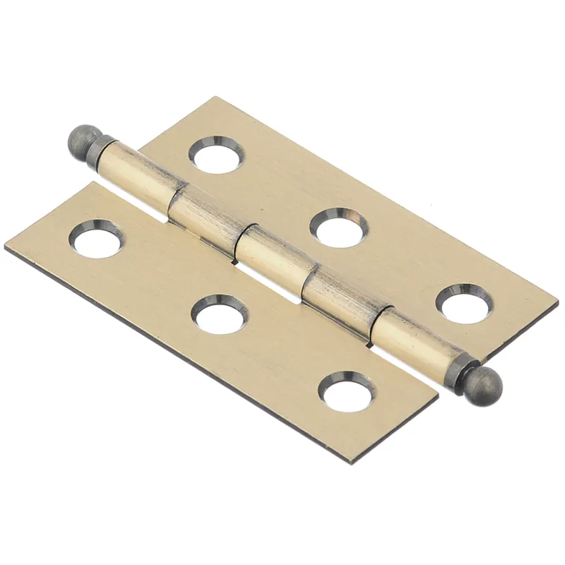 Ace 2.75 In. W X 2 In. L Antique Brass Brass Ball Tip Hinge 2 Pk