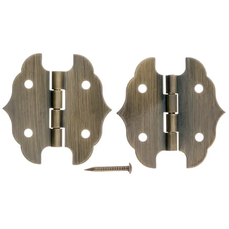 Ace 1-1/8 In. W X 1-1/8 In. L Antique Brass Brass Decorative Hinge 2 Pk