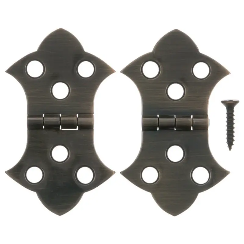 Ace 1-5/16 In. W X 2-1/4 In. L Antique Brass Brass Decorative Hinge 2 Pk