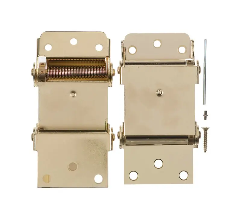 Ace 3 In. L Bright Brass Brass Self Closing Hinge 2 Pk
