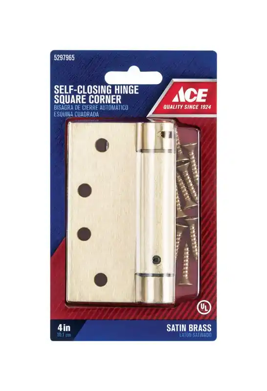 Ace 4 In. L Brass Residential Hinge 1 Pk