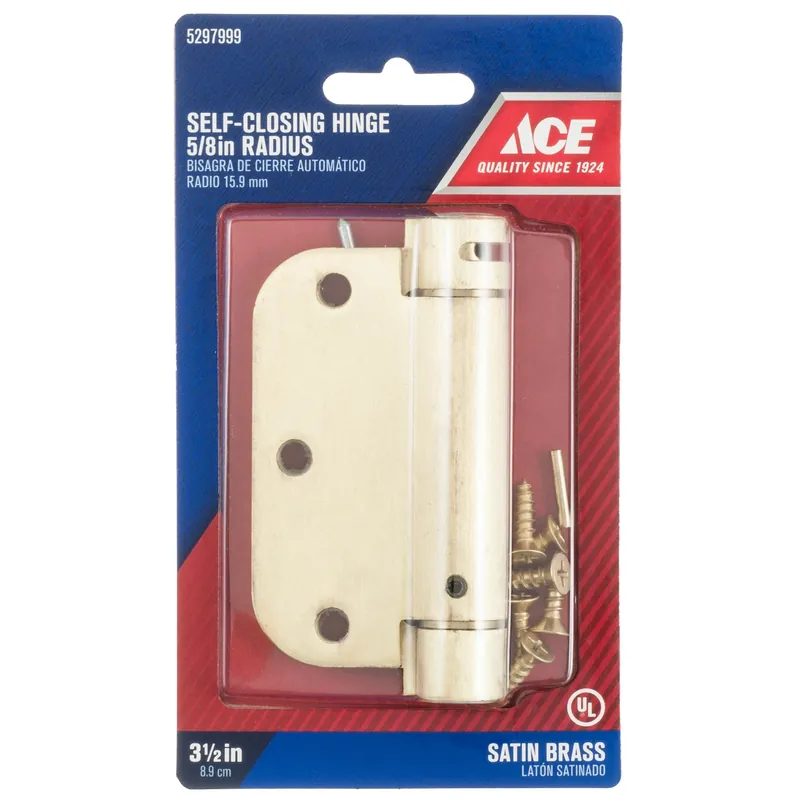 Ace 3.5 In. L Satin Brass Brass Residential Hinge 1 Pk