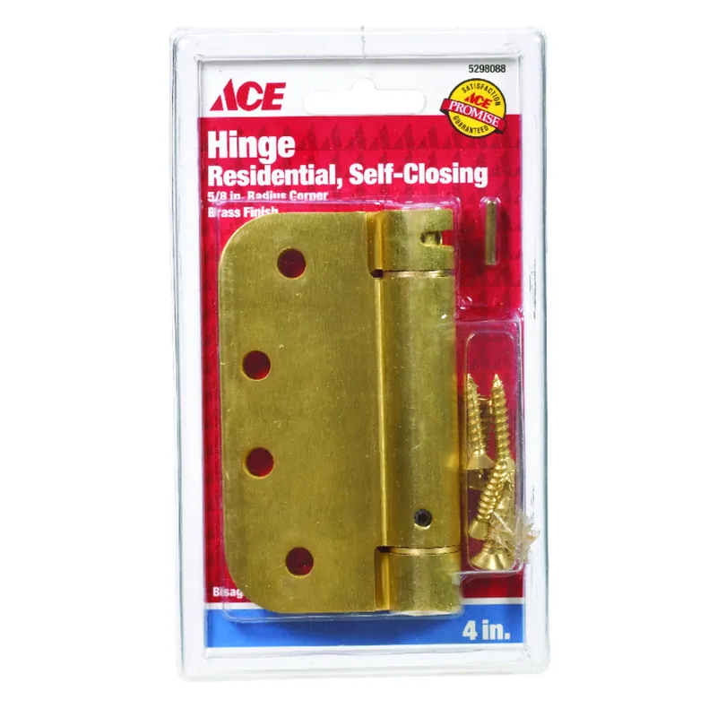 Ace 4 In. L Satin Brass Brass Residential Hinge 1 Pk