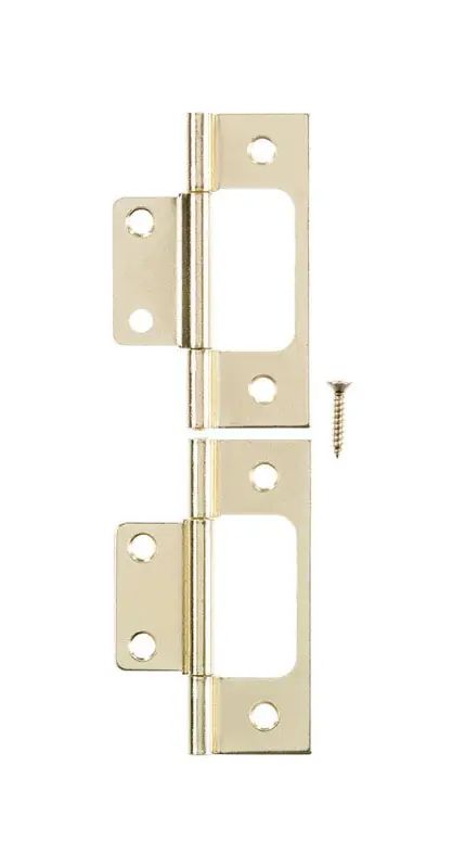 Ace 2.75 In. W X 3 In. L Bright Brass Brass Non-Mortise Hinge 2 Pk