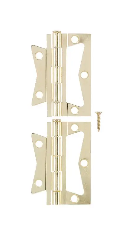 Ace 2.75 In. W X 2-1/2 In. L Bright Brass Brass Non-Mortise Hinge 2 Pk