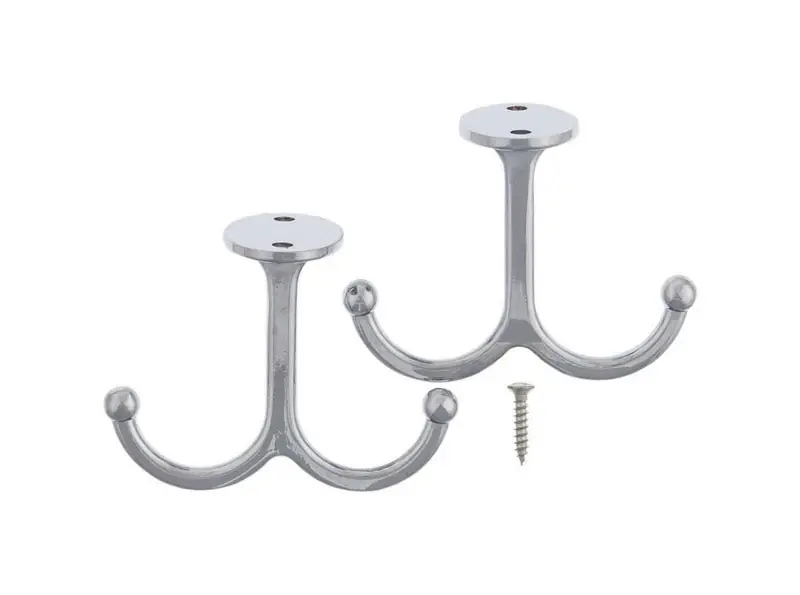 Ace 3-1/2 In. L Chrome Silver Metal Medium Undershelf Hook 2 Pk