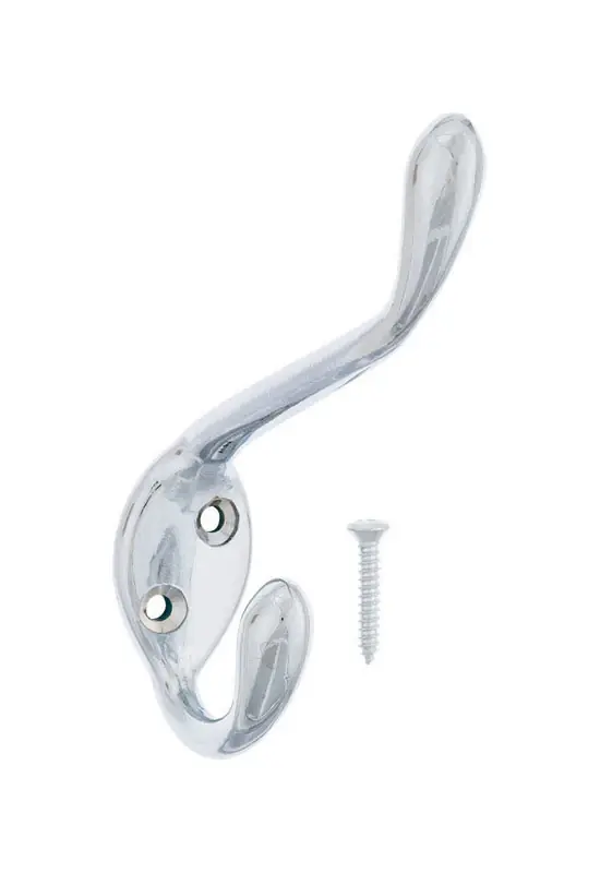 Ace 3-1/2 In. L Chrome Silver Metal Large Garment Hook 1 Pk