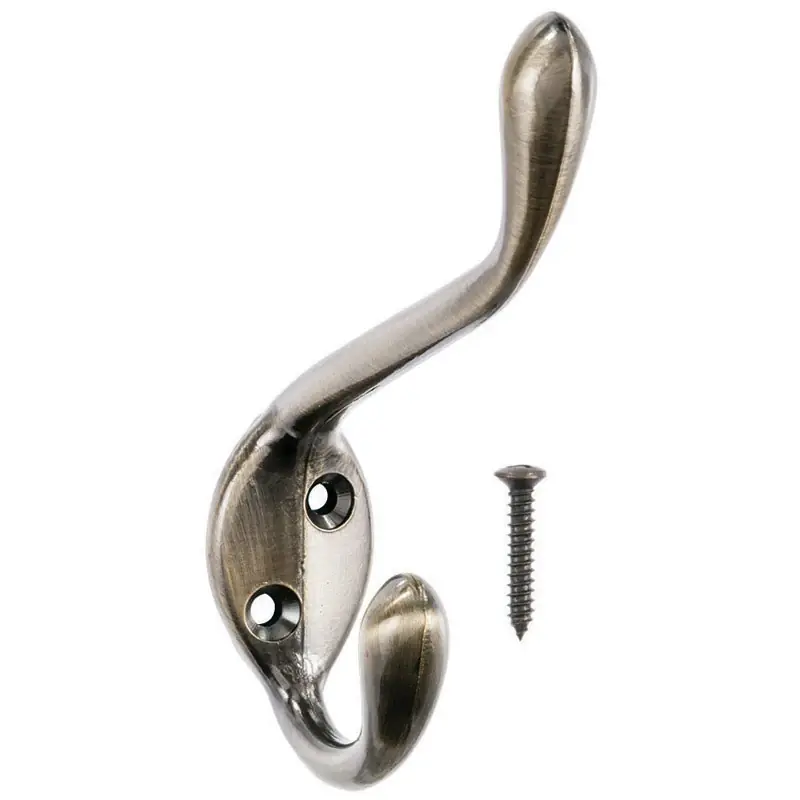 Ace 3-1/2 In. L Antique Brass Gold Brass Large Garment Hook 1 Pk