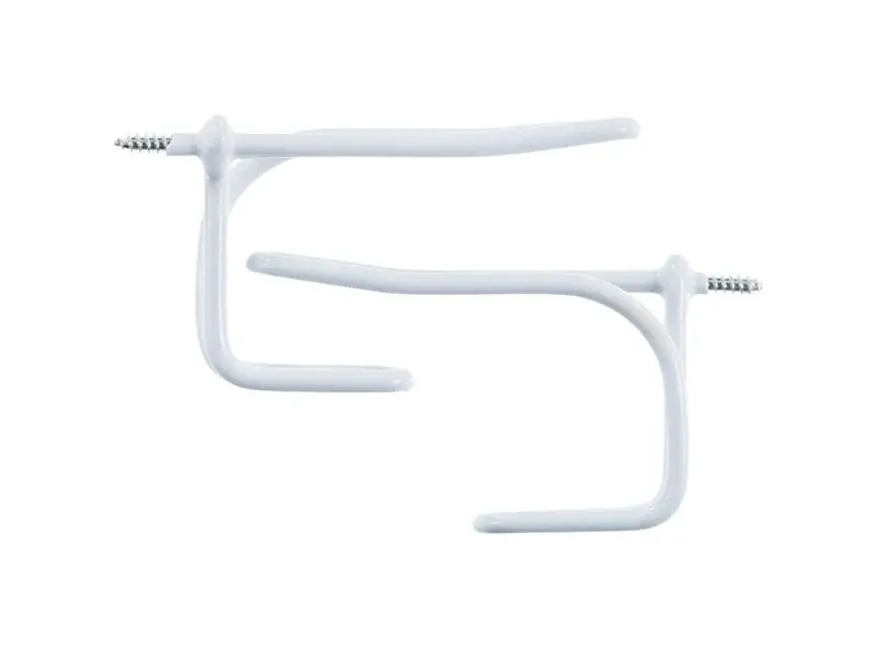 Ace 3-1/4 In. L Vinyl Coated White Metal Medium Coat And Hat Garment Hook 35 Lb. Per Hook Lb.