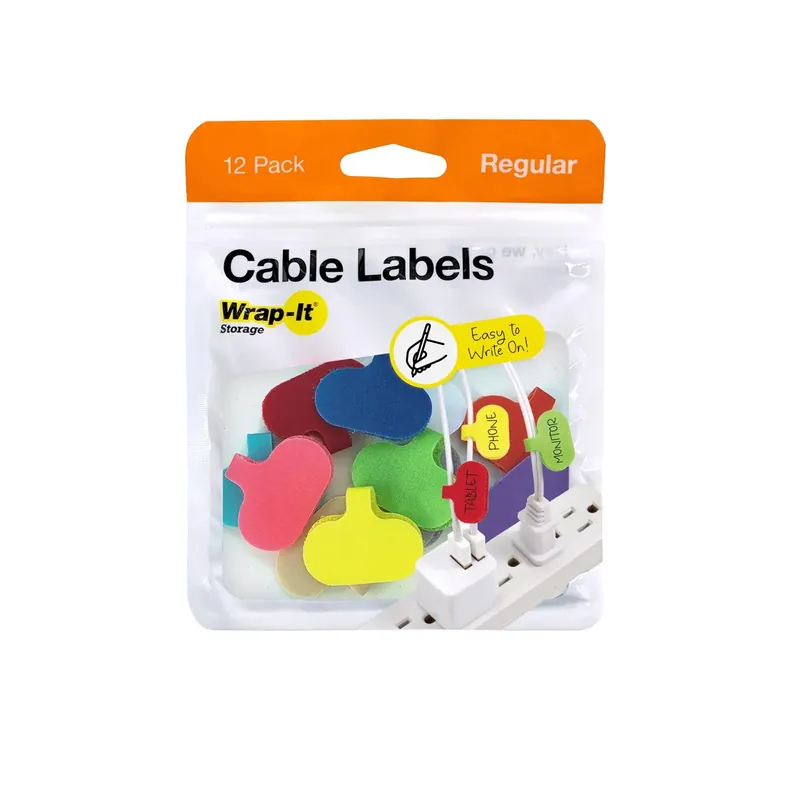 Wrap-It Cable Labels 1.2 In. L Assorted Nylon Cable Labels