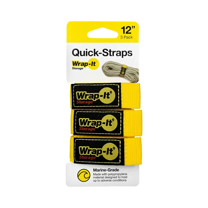 Wrap-It Quick Straps 12 In. L Yellow Polypropylene Cable Wrap