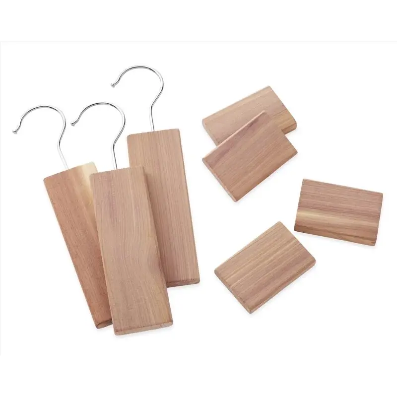 Cedar Blocks & Hangups - 8 In. H X 0.5 In. W X 2 In. L, 7 Pieces