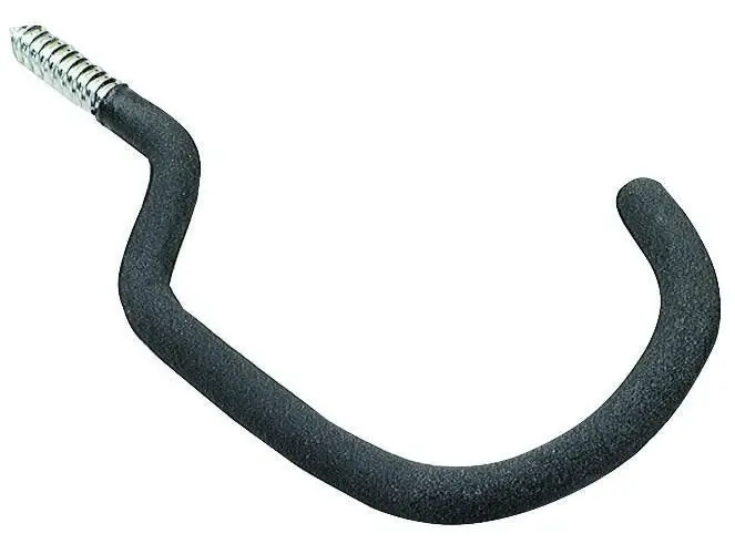 Crawford 8.5 In. L Vinyl Coated Black Steel Large Bike Hook Bicycle Hook 40 Lb. Cap. 1 Pk