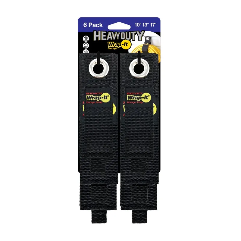 Wrap-It Heavy-Duty Assorted Storage Straps 50 Lb 6 Pk