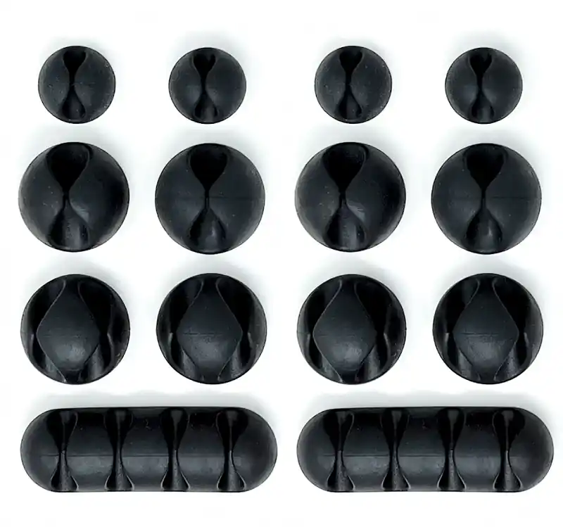 Wrap-It Cable Clips 1 In. L Black Silicone Cable Clip
