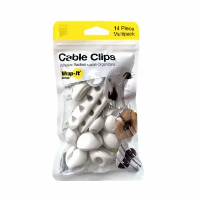 14-Pc. Cable Clips Assortment, White