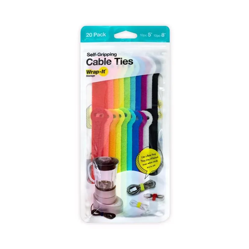Wrap-It Self-Gripping Assorted Bundling Strap 2 Lb 20 Pk