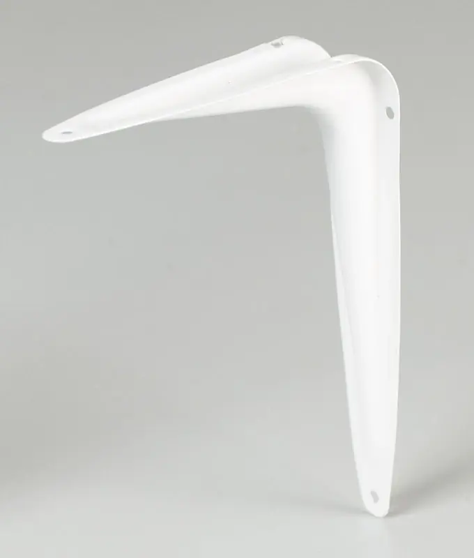White Steel Shelf Support 6 In. Long 100 Lb. Capacity Bracket