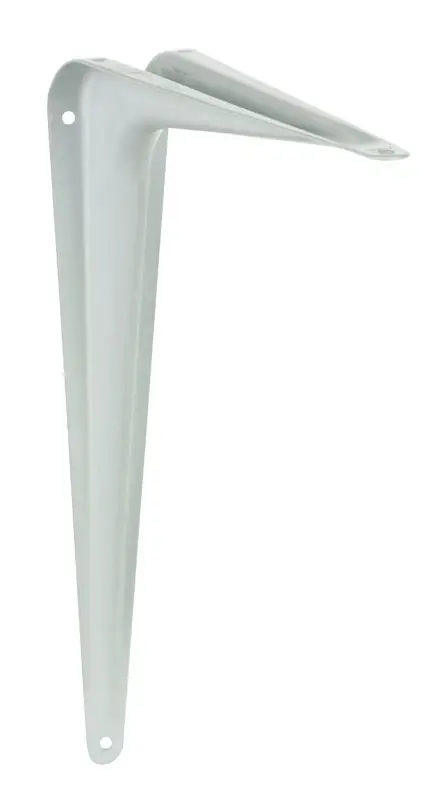 White Steel Shelf Support 8 In. Long 100 Lb. Capacity Heavy Duty Bracket