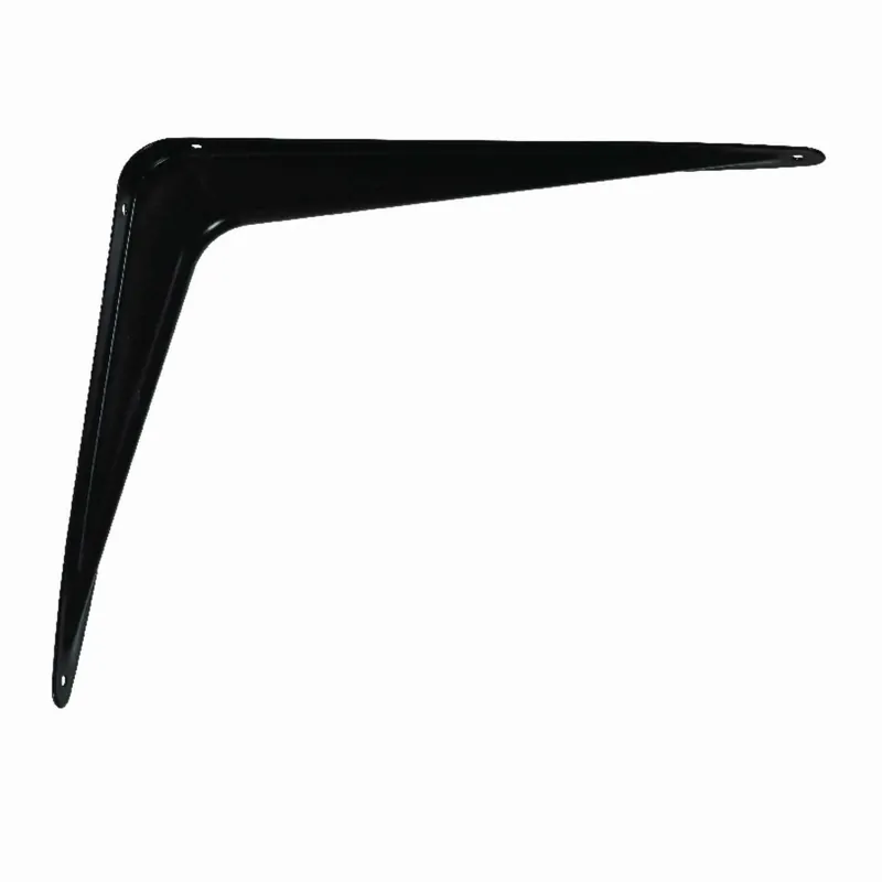 Black Steel Shelf Support Bracket 10 In. Length 100 Lb. Capacity