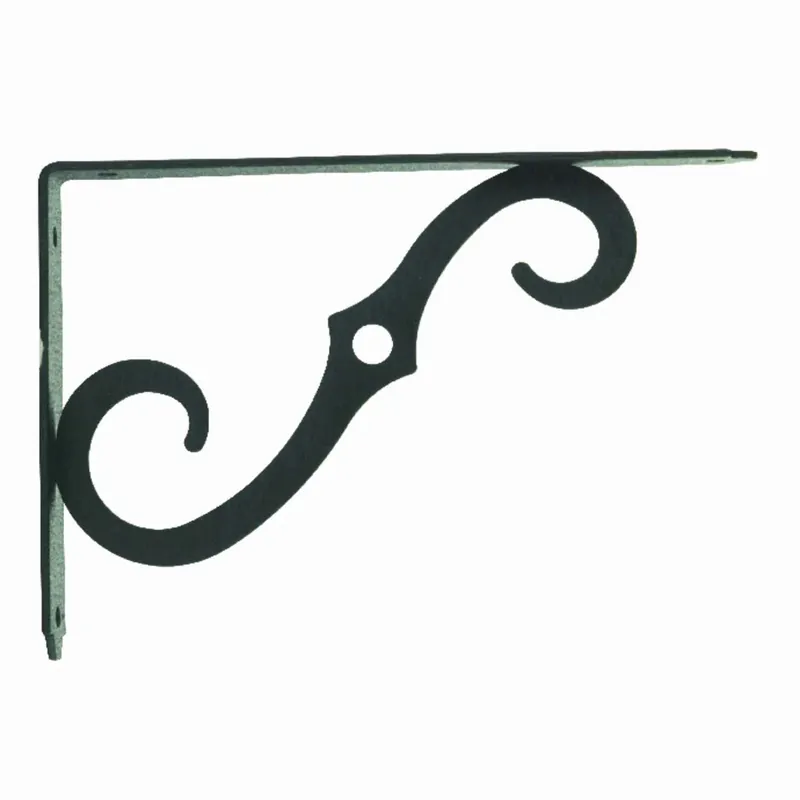Black Steel Shelf Support Bracket 8 In. Long 80 Lb. Capacity